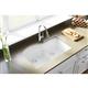 Quartz 33x22x10  Dbl Under MT Sink White