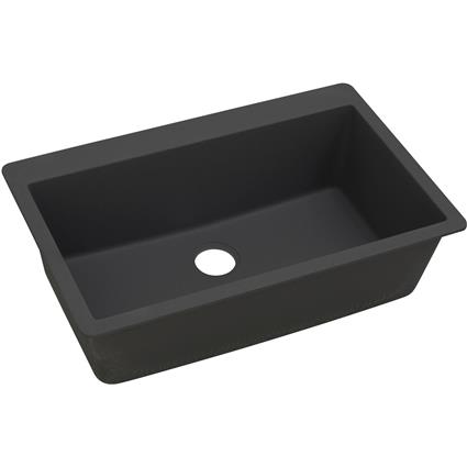 Qtz 33x20.8x9.4 Sngl Drop-in Sink Black