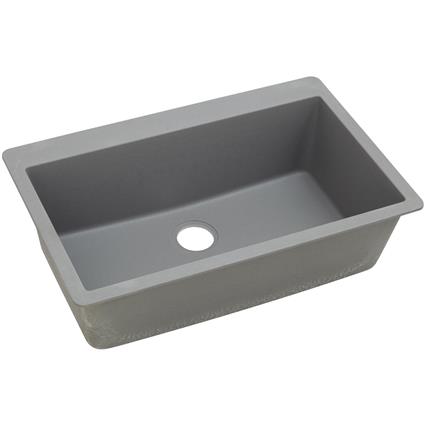 Qtz 33x21x9.4 Sng Drop-in Sink Greystone