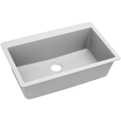 Qtz 33x20.8x9.4 Sngl Drop-in Sink White