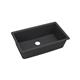 Qtz 33x18.4x9.4 Single UMnt Sink Black