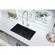 Qtz 33x18.4x9.4 Single UMnt Sink Black