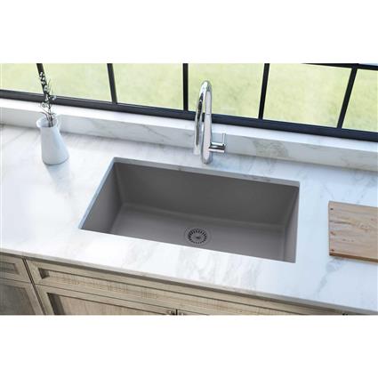 Qtz 33x18.4x9.4 Sng Und Sink Greystone