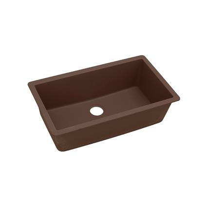 Qtz 33x18.4x9.4 Single UMnt Sink Mocha