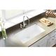 Qtz 33x18.4x9.4 Single UMnt Sink White