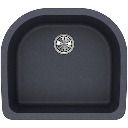 Qtz 25x22x8.5 Single UMnt Sink Dusk Gray