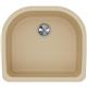 Quartz 25x22x8.5 Single UMnt Sink Sand