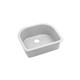 Quartz 25x22x8.5 Single UMnt Sink White