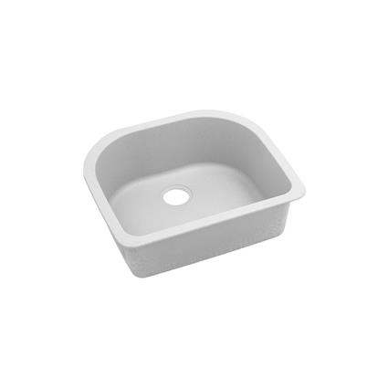 Quartz 25x22x8.5 Single UMnt Sink White