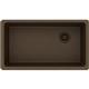 Qtz 33x18.7x9.5 Single UMnt Sink Mocha
