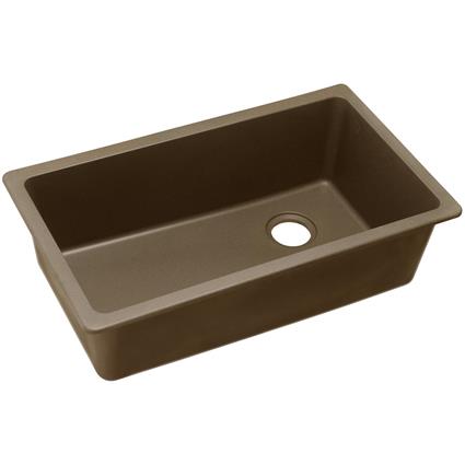Qtz 33x18.7x9.5 Single UMnt Sink Mocha