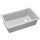 Qtz 33x18.7x9.5 Single UMnt Sink White