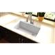 Qtz 33x18.7x9.5 Single UMnt Sink White