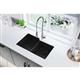 Quartz 33x20.5x9.5 Dbl UMnt Sink Black