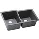 Qtz 33x20.5x9.5 Dbl UMnt Sink Greystone