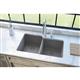 Qtz 33x20.5x9.5 Dbl UMnt Sink Greystone