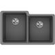 Qtz 33x20.5x9.5 Dbl UMnt Sink Greystone