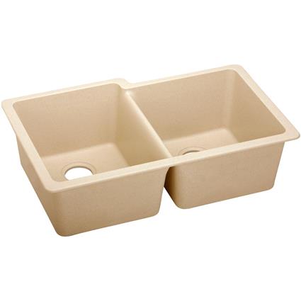Quartz 33x20.5x9.5 Dbl UMnt Sink Sand