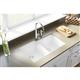 Quartz 33x20.5x9.5 Dbl UMnt Sink White