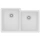 Quartz 33x20.5x9.5 Dbl UMnt Sink White