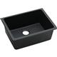 Qtz 25x18.5x9.5 Single UMnt Sink Black