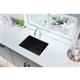 Qtz 25x18.5x9.5 Single UMnt Sink Black