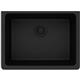 Qtz 25x18.5x9.5 Single UMnt Sink Black