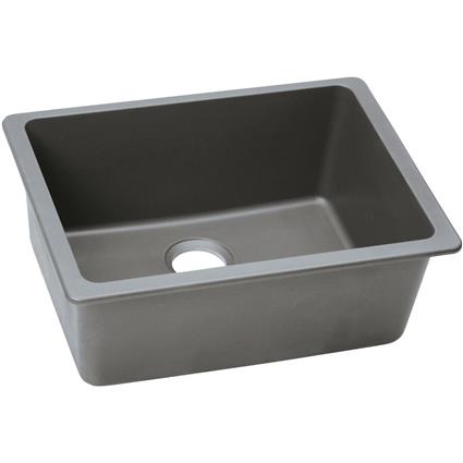 Qtz 25x18.5x9.5 Sng Und Sink Greystone