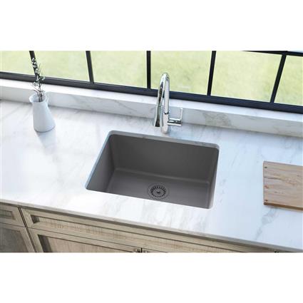 Qtz 25x18.5x9.5 Sng Und Sink Greystone