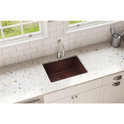 Qtz 25x18.5x9.5 Single UMnt Sink Pecan