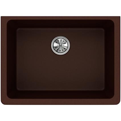 Qtz 25x18.5x9.5 Single UMnt Sink Pecan