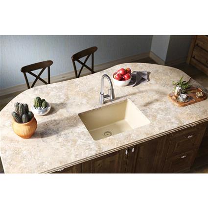 Quartz 25x18.5x9.5 Single UMnt Sink Sand
