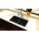 Quartz 33x18.7x9.5 Dbl UMnt Sink Black