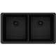 Quartz 33x18.7x9.5 Dbl UMnt Sink Black