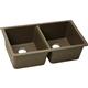 Quartz 33x18.7x9.5 Dbl UMnt Sink Mocha