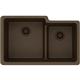 Quartz 33x20.5x9.5 Dbl UMnt Sink Mocha