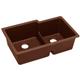 Quartz 33x20.5x9.5 Dbl UMnt Sink Pecan