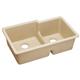 Quartz 33x20.5x9.5 Dbl UMnt Sink Sand
