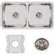 SS 31.7x16.5x7.5 Dbl Under MT Sink Kit