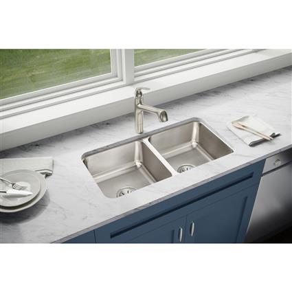 SS 31.7 x 16.5 x 7.5 Dbl Under MT Sink
