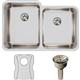 SS 31.2x20.5x9.8 Dbl UMnt Sink Kit+PD