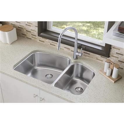 SS 32.7 x 21 x 9  Dbl Under MT Sink+PD