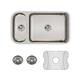 SS 32.2x18.2x7.7 Dbl Under MT Sink Kit