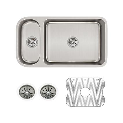 SS 32.2x18.2x7.7 Dbl Under MT Sink Kit