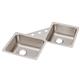 SS 32 x 32 x 7.8 Double Bowl Corner Sink