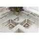 SS 32 x 32 x 7.8 Double Bowl Corner Sink