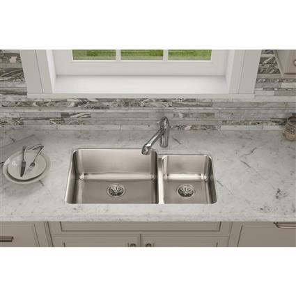 SS 35.2 x 20.5 x 9.8  Dbl Under MT Sink