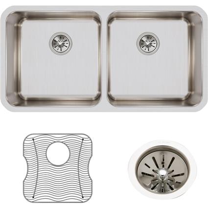 SS 35.7x18.5x10 Dbl Under MT Sink Kit
