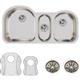 SS 39.5x20x10 Triple Under MT Sink Kit