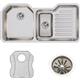 SS 41.5x20.5x9.5  Dbl Under MT Sink Kit